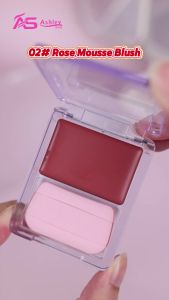 Ashley Shine Highly Pigmented Blush Cream Natural Long-Lasting Waterproof with Puff AS9100