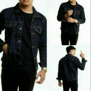 GRAFFITY Jaket Jeans Pria Sobek Tebaru / Jaket Denim Sobek / Jaket Lepis Ripped / Jaket Jeans Sandwash Terbaru