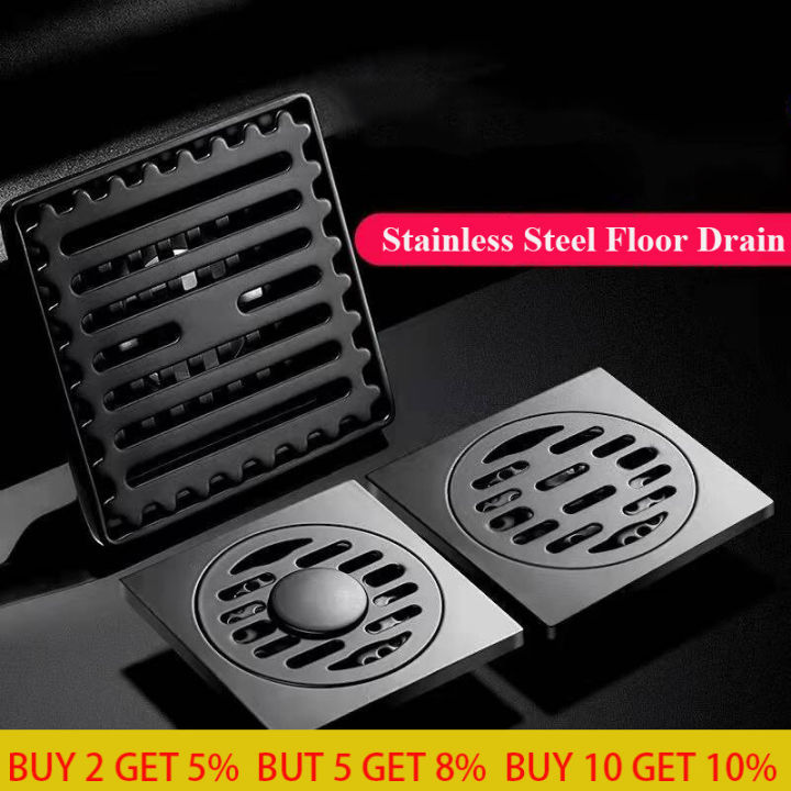 Bathroom Floor Drain Matte Black Washing Machine Floor Drain Deodorant ...