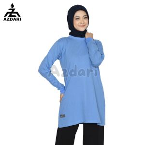 Tunik Kaos Polos Wanita - Atasan Kaos Olahraga Muslimah
