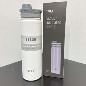 กระบอกน้ำทรงสปอร์ต มีหูหิ้ว TYESO ขวดกีฬา ขวดน้ำพกพา ขนาด 750ml