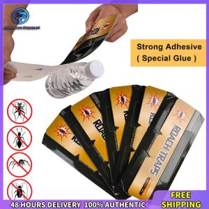 Winnereco 100Pcs Cockroach Traps Sticky Baited Cockroach Traps Non-Toxic Sticky Cockroaches Catcher Long Lasting for Home Indoor