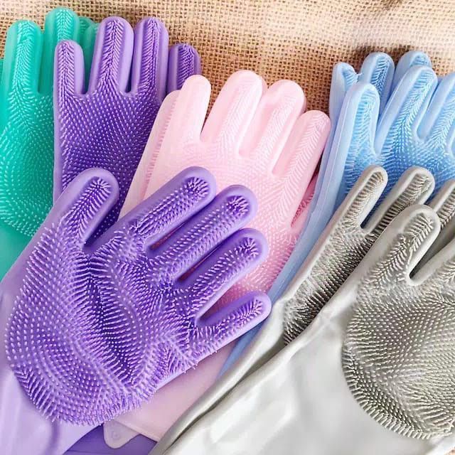 Silicone Dishwashing Gloves Magic glove Sarung tangan cuci piring