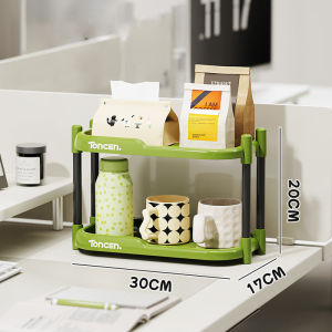 ชั้นเก็บแก้ว ชั้นวางของบนโต๊ะ แบบ2ชั้น สำหรับวางของบนโต๊ะ ชั้นวางของอเนกประสงค์ รับน้ำหนักได้มั่นคง