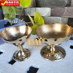 Tempat Lilin Minyak Pelita Kuningan Tempat Air Suci Tirta Suci Sembahyang Bali Kuningan