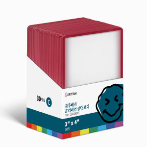 30pcs Blueberry Color Border Toploader For Photocard Toploaders With Film Lomo Kpop Card 3x4 Clear Sleeves Case BERYFAM