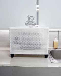 DISH RACK CLUB RAK PIRING PLASTIK KACA WIDE FLIP NEO RATTAN  BENING [CLBBOX]