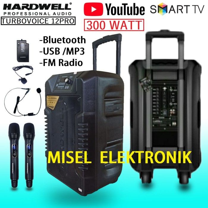 Speaker Portable 12 inch Terbaik Hardwell Turbovoice 12 PRO
