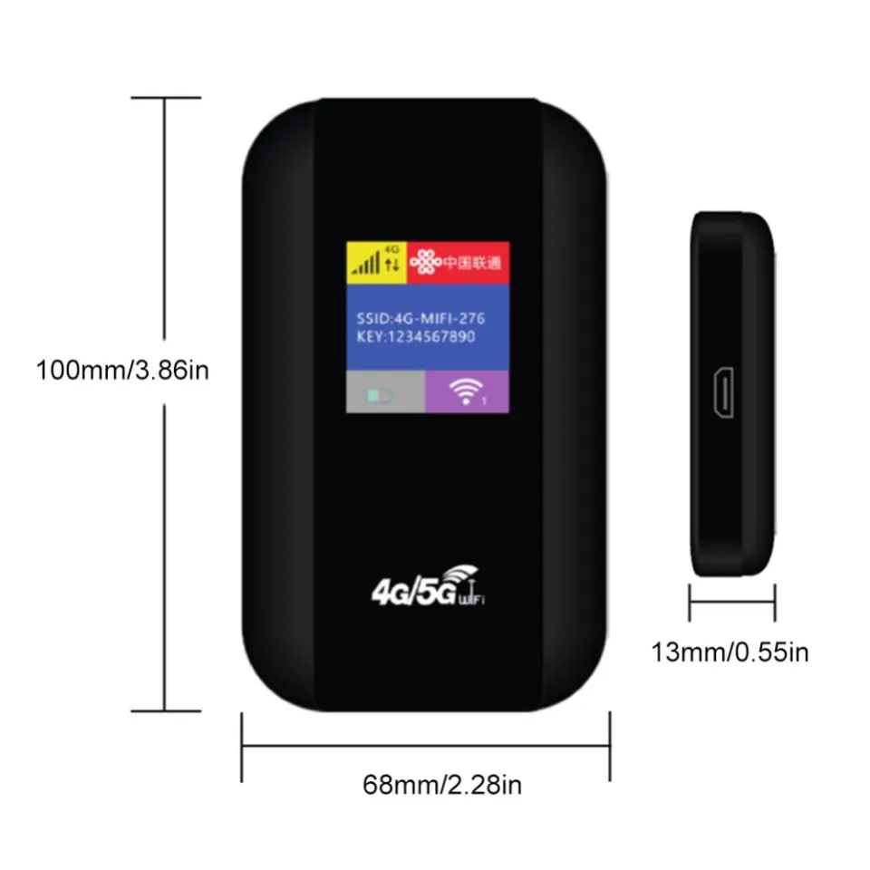 Portable 4G WiFi Router 150Mbps MiFi Modem Router with Sim Card