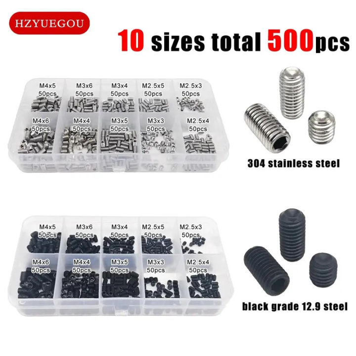 PATIKIL M4x4mm Nylon Tip Set Screw – 5-Pack, 304 Stainless Steel, Hex Socket, Cup Point, For Glass & Brittle Materials
