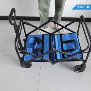 LZD  Xe Đẩy Cắm Trại Ngoài Trời Lepeng Xe Cắm Trại Xe Dã Ngoại Quầy Hàng Xe Đẩy Gấp Di Động Xe Đẩy Nhỏ Sau Khi Kéo Hàng