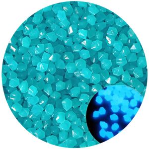 SDFBN ใช้งานได้กว้าง ปลอดภัย สีสันสดใส เรืองแสงในที่มืด ตกแต่งสนามหญ้า หินเรืองแสง ก้อนกรวดตกแต่ง เครื่องประดับตู้ปลา