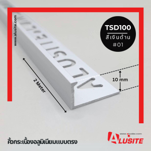 คิ้วอลูมิเนียมตรง 10 มม. ความยาว 2.0 เมตร ยี่ห้อ Alusite