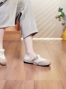 WomenS Shoes 2026 Spring New Ethnic Style Mom Shoes Linen Slip-On Breathable Casual Shoes