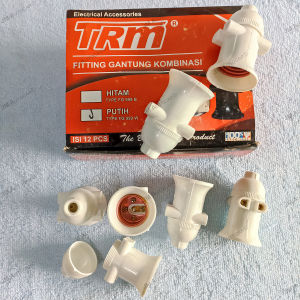 Fitting Gantung Kombinasi TRM Putih 4V 250A Fitting Lampu Fitting Colokan Listrik