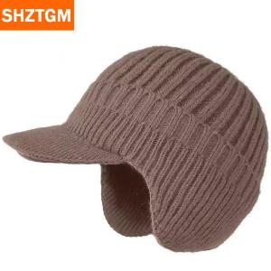 [COD] SHZTGM หมวกบีนนี่ถักให้ความอบอุ่นในฤดูหนาวหมวกเบเร่ต์มีปีกและหูสำหรับผู้ชายอบอุ่นสำหรับการขี่จักรยานกลางแจ้งอบอุ่นในการเดินทางทุกวัน