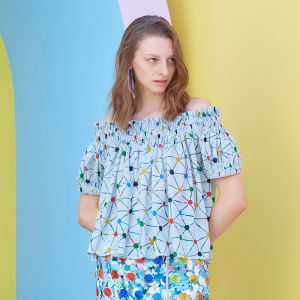 iCONiC WEBBY TOP #6807 เสื้อผญ เปิดไหล่ ฟรีไซส์ ยางยืด ผ้าลูกไม้ เสื้อแฟชั่น เสื้อแฟชั่นผญ เสื้อออกงาน เสื้อทำงาน เสื้อไฮโซ