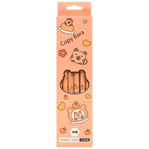 JIYAN2866 12pcs/Set Capybara Writing Pencil Cartoon HB Drawing Stationery Prize Sketch Items for Children Student