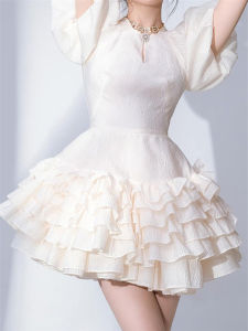 Short Sleeve Elegant Woman Dress Dresses Women y Party Summer Lace Boho Embroidery Mesh Solid Apricot Vestido Mini Robe