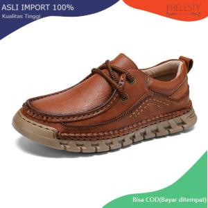 Prelesty Sepatu Hiking Pria Kulit Sapi  Mendaki Sports Sepatu Gunung Mewah Outdoor Touring Shoes Anti Licin Keren Adventure 408