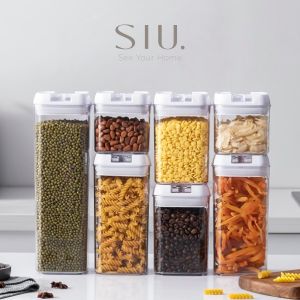 Paket Hemat 7 pcs Toples Makanan Kedap Udara Vacuum - Clear Sealed Vacuum Food Container