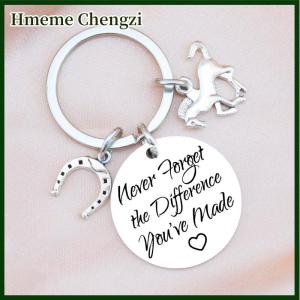 Hmeme Stainless Steel Inspirational Horses Keychain Charms Jewelry Best Gifts Birthday Christmas For Women Men