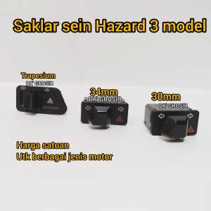 NEW Saklar sen sein hazard lampu 30mm 34mm trapesium 3 model