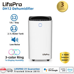 LifePro Dehumidifier & Air Purifier | Compressor Dehumidifier 12–70L/Day | 3Y Warranty | HEPA & Carbon Filter | Ionizer | Dryer Function
