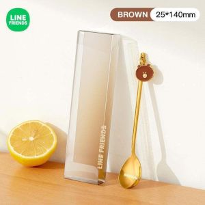 Hàng Chính Hãng 100% Line Friends Thìa Ăn Súp Cán Ngắn Bằng Thép Không Gỉ 304 Thìa Dài Thìa Tròn Thìa Cầm Tay Thìa Trà Thìa Sữa Thìa Tráng Miệng LFB178/LFB296/LFB297/LFB42/LFB43/LFB44/LFB45