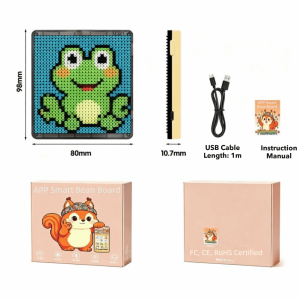 K9SEQ USB Powered Fuse Beads Pegboard Square Shape App Controlled Smart Bead Art Board 2.6mm Beads Electronic Beads Board For Kids