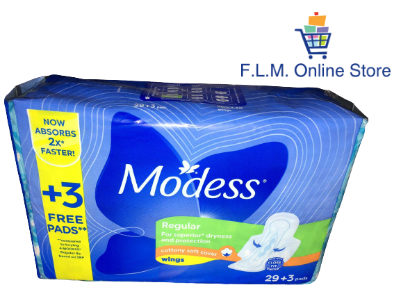 Modess Sanitary Napkin Cottony Soft Maxi w/ Wings 32 pads | Lazada PH