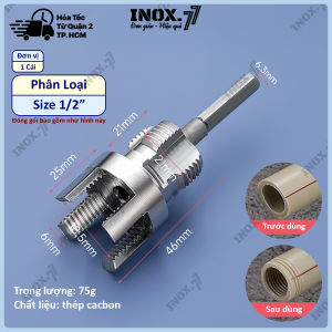 Mũi Tạo Ren Ống PPR D20 D25 Gắn Máy Khoan Tạo Ren Trong Ngoài 2 Trong 1 Thép Nguyên Khối CNC Tạo Ren Nhanh Chuẩn - 855