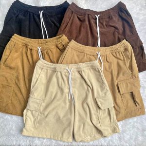 Cargo Shorts for Men Women | 4 Pocket Corduroy Cloth Pants High Quality Stretchable Above The Knee