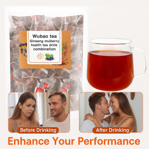 Ginseng Mulberry Five Treasure Tea Herbal Health Tea Organic No Additives Boost Energy Nourish Kidney Enhance Immunity Nutrient-Rich For Daily Use All Season