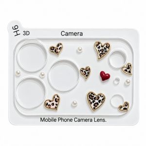 XIAHU Clear HD Glass Camera Protector Full Cover Diamond 3D Heart Lens Film Luxuruy Shockproof Camera Lens Cover for iPhone 18 Pro Max 18 Pro