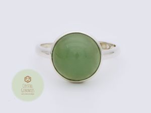 SG LOCAL - Authentic Hetian Jade 925 Silver Ring 和田玉碧玉925银戒子