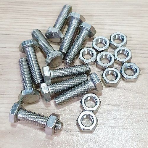 Gói 10 Bộ Bù Lon và Vít Đầu Phẳng Lục Giác Cạnh Ngoài INOX 304 Size M8 ...
