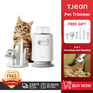 TJean 6 Pcs Pet Cat Dog Hair Grooming Vacuum Cleaner Trimmer Groomer Pet Electric Hair Clipper Dog And Cat Hair Clipper