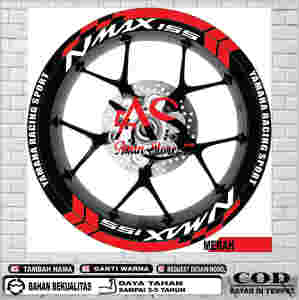 Stiker Velg Nmax / Cutting Sticker Lis Variasi Velg Yamaha Nmax