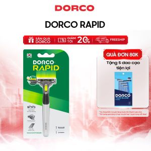 DORCO RAPID - Dao Cạo Râu Hàn Quốc 2 Lưỡi - Hộp 1 Cán và 1 Đầu Cạo