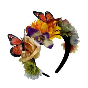 Ngày của cái chết hoa bướm headband cho lễ hội Dia de Muertos hairhoop âm nhạc Lễ Hội Phụ kiện phụ kiện tóc dùng cho tiệc tùng
