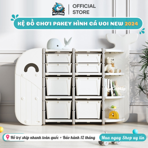 Kệ để đồ chơi cho bé Pakey hình cá voi Nhựa HDPE an toàn CAO CẤP