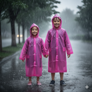 BIGBEE เสื้อกันฝนเด็ก เสื้อกันฝนเด็กแฟชั่น สีสวยสุดน่ารัก สามารถกันน้ำได้ทั้งตัว (แพ็ค 3 ตัว คละสี) พร้อมส่ง