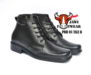 Armido Sepatu PDH TNI POLRI Security Kulit Kilap Tali Resleting