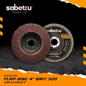 Amplas bulat 4" sabetzu amplas susun flap disc 4 inch grit 320 #320 Flap disc 4 inch / Amplas susun gerinda 4" / Amplas tumpuk bulat 4" untuk besi kayu plastik tembok
