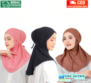 Jilbab Instan Bergo Olga Sport Jersey / Hijab Bergo Sport Tali Jersey - Kerudung Olahraga /- Kerudung Wanita - Kerudung Jersey Premium - Kerudung Hijab Jilbab Instan Jersey Non Pet Terbaru