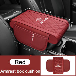 Car Armrest Pad Leather Center Console Armrest Storage Box Protection Cushion For Lexus Is250 CT200h ES250 GS250 IS250 LX570 LX450d NX200t RC200t rx300 rx330 Accessories 