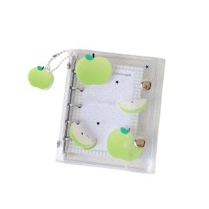 LANCE Fruits Korean Style Pocket Planner Spiral Bound Strawberries Tomatoes A7 Notebook Multifunction PVC Transparent Mini Notepad Diary