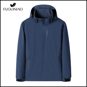FUGUINIAO Mens Waterproof Hiking Jackets Reflective Windbreaker Camping Trekking Fishing Jacket Outdoor Windproof Coats