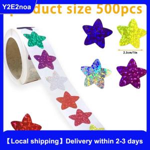 【Local shipping】 500PCS Roll Colorful Star Stickers For Kids Reward School Classroom Adhesive Holographic Star Stickers For Teachers Parents DIY Craft
